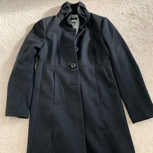 JCrew Ruffle Collar Dress Coat